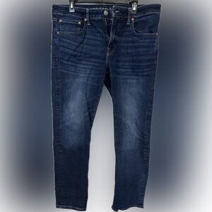 Men’s American Eagle AirFlex+ Slim Straight Dark Wash Jeans